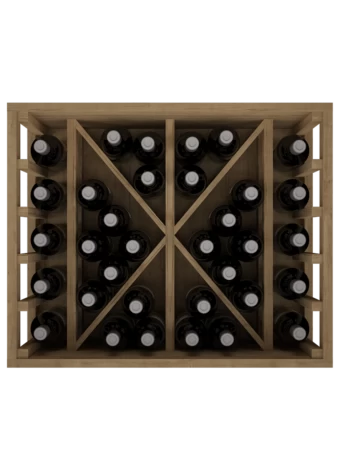 KIEFERHOLZFLASCHENHALTER, WEISS GEMALT