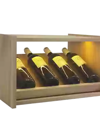 Botellero de madera de pino