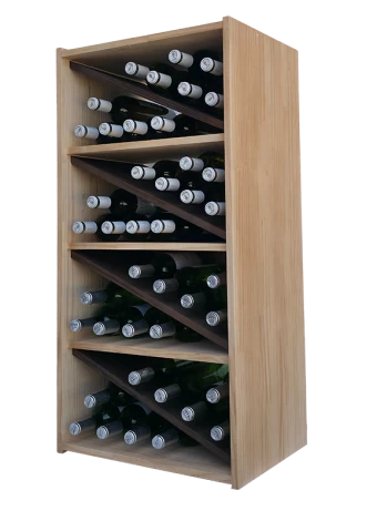 Modular bottle rack in 2 colours with 8 diagonal divisions, by Expovinalia com