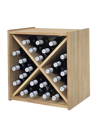 Botellero de madera de pino