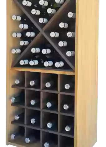 Botellero de madera de pino