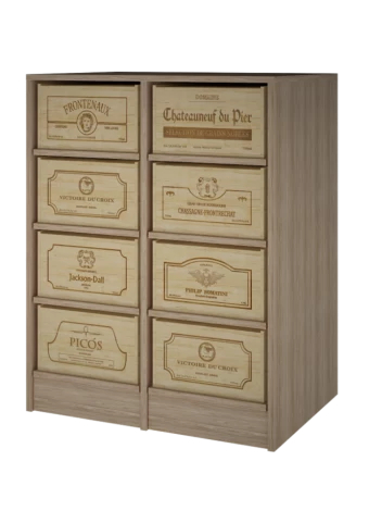 PORTE-BOUTEILLE EN CHÊNE, GRANDE TAILLE POUR BOÎTES À VIN