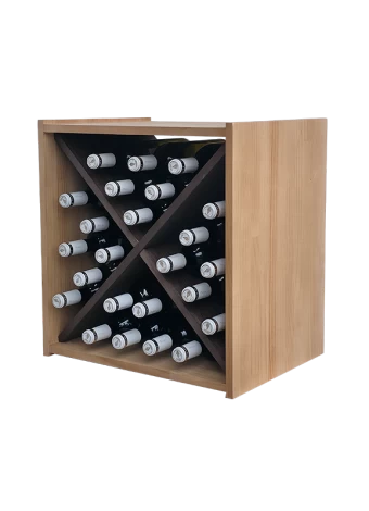 Botellero de madera de pino