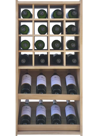 Botellero de madera de pino