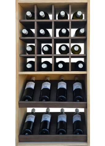 Botellero de madera de pino
