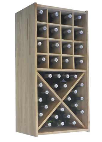 Botellero de madera de pino