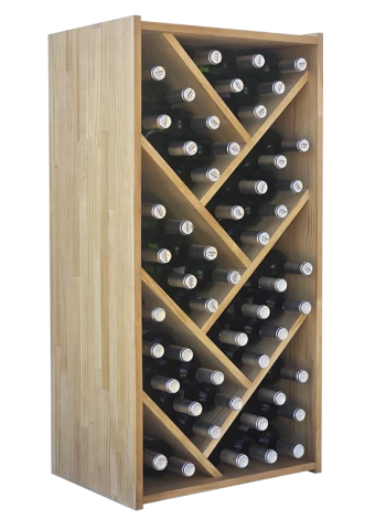 Modular bottle rack with SPIKE-SHAPED DIVISIONS by Expovinalia