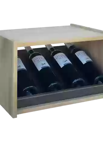 Botellero de madera de pino