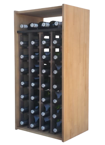 Botellero de madera de pino
