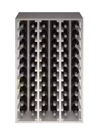 Portabottiglie in legno di pino per 60 bottiglie-Distribuito da Expovinalia
