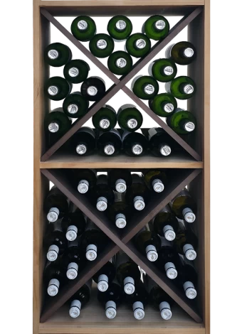 Botellero de madera de pino