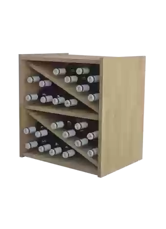 Small modular bottle rack with 4 diagonal divisions perfect for easy separation between brands by Ex