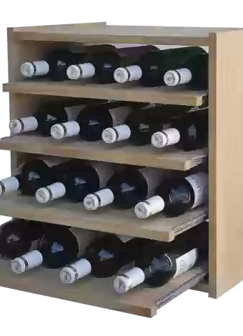 Botellero de madera de pino