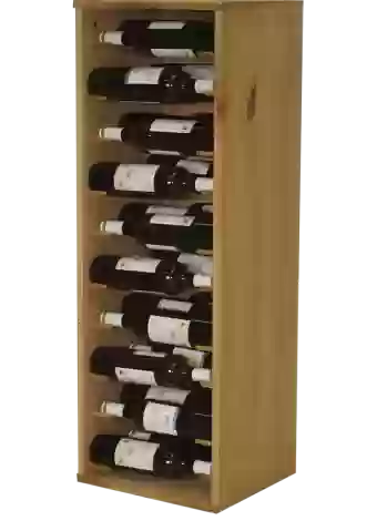 Porte-bouteilles en bois de pin pour 30 bouteilles