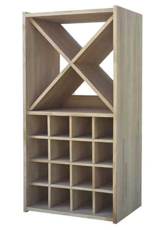Botellero de madera de pino
