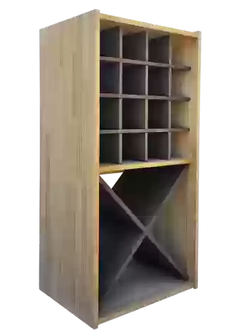 Botellero de madera de pino