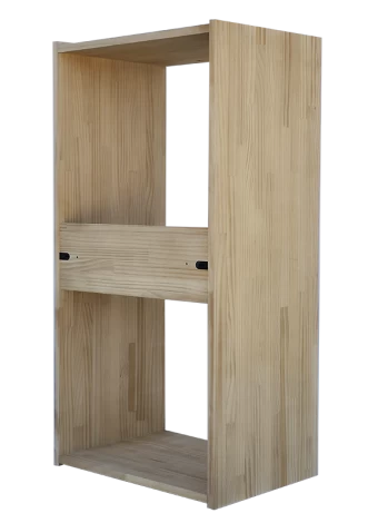 Botellero de madera de pino
