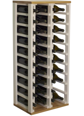 Wooden bottle rack for 40 bottles