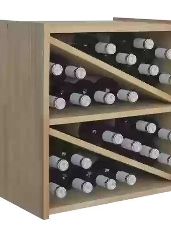 Botellero de madera de pino