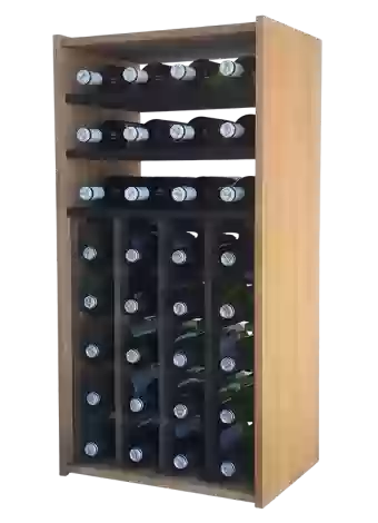 Botellero de madera de pino