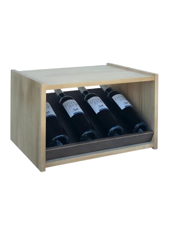 Botellero de madera de pino