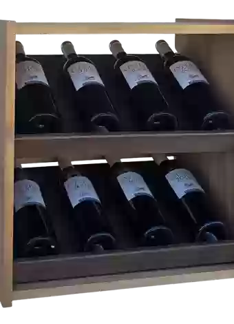 Botellero de madera de pino
