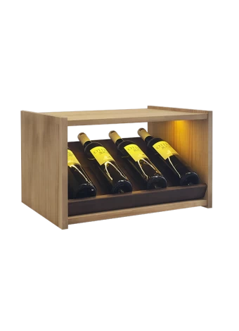 Botellero de madera de pino