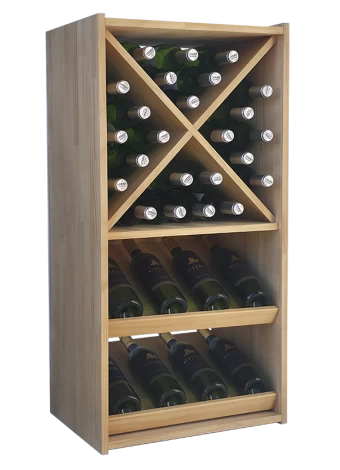 Botellero de madera de pino