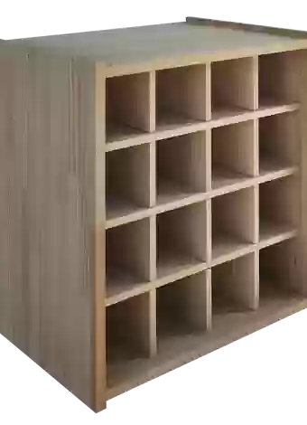 Botellero de madera de pino