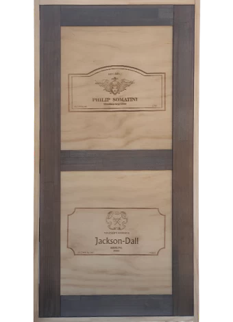 Botellero de madera de pino