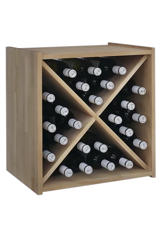 Botellero de madera de pino