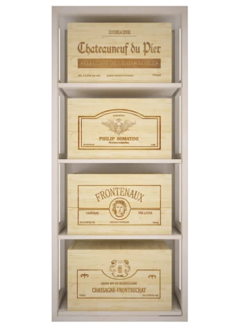 KIEFERHOLZFLASCHENHALTER FÜR 6 FLASCHENWEINKÄSTCHEN