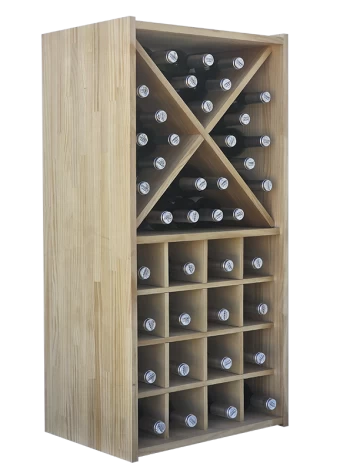 Botellero de madera de pino
