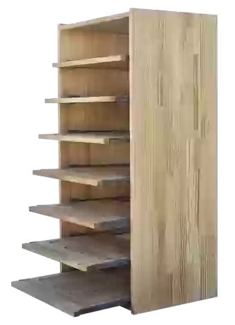 Botellero de madera de pino