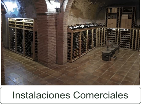 Instalacion Botelleros en Pino Expovinalia