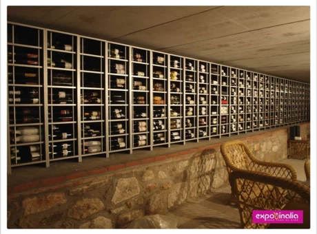 Instalacion Botelleros en Pino Expovinalia