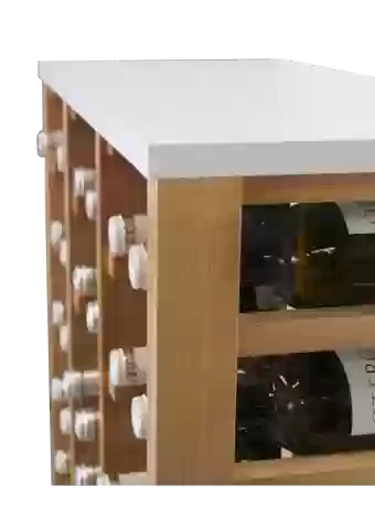 Wooden bottle rack for 30 bottles