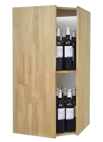 Botellero de madera de pino