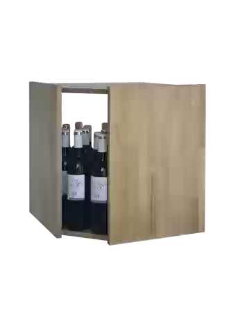 Pequeño botellero en madera de pino de Expovinalia