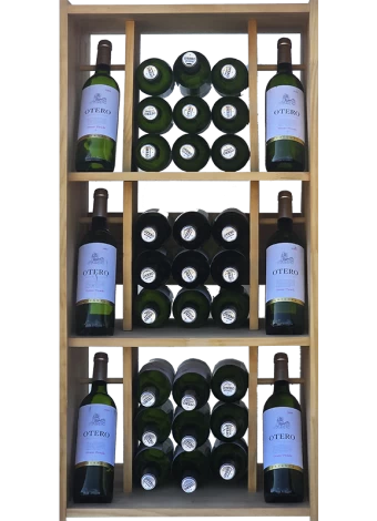 Botellero de madera de pino