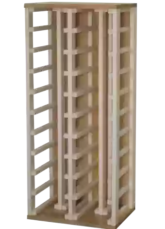 Wooden bottle rack for 40 bottles