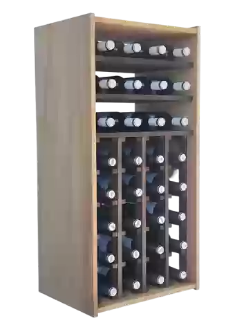 Botellero de madera de pino
