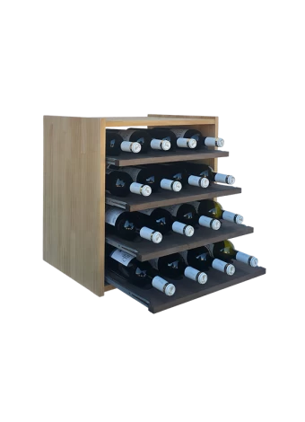 Botellero de madera de pino