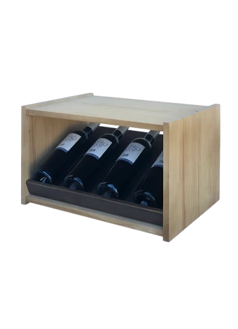 Botellero de madera de pino