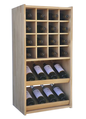 Botellero de madera de pino