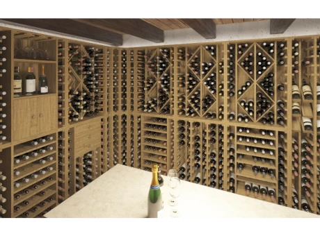 Instalación Botelleros de Madera en Roble