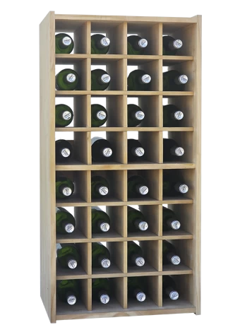 Botellero de madera de pino