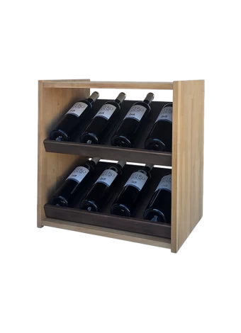 Botellero de madera de pino