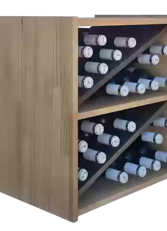 Botellero de madera de pino