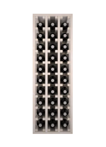 PINE WOOD BOTTLE HOLDER, WHITE PAINTED